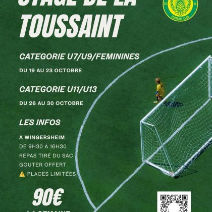 Stage Toussaint 2026